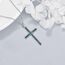 YFN Kreuz Halskette Sterling Silber Türkis Kreuz Anhänger Religiöser Schmuck Geschenke für Damen Herren Mädchen Jungen
