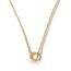HANLI 14K Gold Vergoldet Halsketten Damen - Zarte Kreis Anhänger Kette mit Cubic Zirkonia für Frauen Mädchen Wasserfeste Hautverträglich Schmuck
