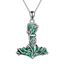 CUPENDA Thor Hammer Halskette Sterling Silber Mjolnir Lebensbaum Anhänger mit Malachit Wikinger Schmuck Geschenke für Frauen