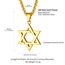 ChainsHouse Personalisiert Kette mit Grvaur Damen Davidstern Kette für Frauen Edelstahl Halskette mit Davidstern Hexagramm Anhänger Gold Davidstern Kettenanhänger Damen Amulett Schmuck für Freundin