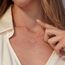 HANLI 14K Gold Vergoldet Halsketten Damen - Zarte Lotus Anhänger Kette mit Cubic Zirkonia für Frauen Mädchen Wasserfeste Hautverträglich Schmuck