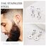 U7 Kleine Creolen mit Davidstern Anhänger Edelstahl Biker Gotik Hängeohrringe Punk Rock Huggie Kreolen Hoop Earrings Modeschmuck für Männer Frauen