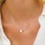 HANLI 14K Gold Vergoldet Halsketten Damen - Zarte Herz Anhänger Kette mit Cubic Zirkonia für Frauen Mädchen Wasserfeste Hautverträglich Schmuck