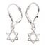 CLEVER SCHMUCK Ohrring Davidstern Silber für Damen 26 mm Stern motiv hängend 8 mm schlicht 925 Sterling im Etui