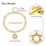 OHAYOO Davidstern Armband Damen 14K Gold Plated 925 Sterling Silber Vergoldet Liebeskind Goldenes Schmuck für Frauen Mädchen Tochter Mutter