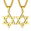 ChainsHouse Personalisiert Kette mit Grvaur Damen Davidstern Kette für Frauen Edelstahl Halskette mit Davidstern Hexagramm Anhänger Gold Davidstern Kettenanhänger Damen Amulett Schmuck für Freundin