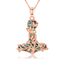 CUPENDA Thor Hammer Halskette Sterling Silber Mjolnir Baum des Lebens Anhänger mit Roségoldenem Nordic Wikinger Schmuck Geschenke für Damen