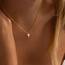 HANLI 14K Gold Vergoldet Halsketten Damen - Zarte Palme Anhänger Kette mit Cubic Zirkonia für Frauen Mädchen Wasserfeste Hautverträglich Schmuck