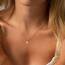 HANLI 14K Gold Vergoldet Halsketten Damen - Zarte Palme Anhänger Kette mit Cubic Zirkonia für Frauen Mädchen Wasserfeste Hautverträglich Schmuck