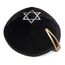 JL Kippha's schwarz Samt Davidstern Bestickt Kippa Yarmulke Jüdische Kippa Isreal Kappe Judaica mit Klemme