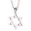 ForFox Vintage Echt 925 Sterling Silber Davidstern Halskette Kette mit Hexagramm Anhänger für Herren Damen 50cm Rolokette