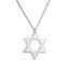 EUEAVAN Davidstern Halskette für Frauen Hexagramm Anhänger Halskette Amulett Symbo Jüdisch Israel Religiös David Schmuck Geschenk Frauen (Silber)