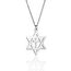 VASSAGO Davidstern-Anhänger Halskette Salomon, sechszackiger Stern, Talisman, Edelstahl, Hexagramm, jüdischer Israel-Schmuck für Herren, Einstellbar, Edelstahl, Kein Edelstein
