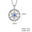 UNIFT Davidstern-Halskette für Damen, jüdische mehrlagige Halskette aus Edelstahl, hebräische Inschrift, Hexagramm, blauer Diamant, runder Anhänger, doppellagige Halskette, Schmuckgeschenke, Edelstahl