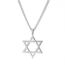 SIPURIS Davidstern Halskette für Männer Kristall Hexagramm Pentagramm Hebräisch Jüdisch Wiccan Israel Symbol Anhänger aus Edelstahl Sechszackiger Stern Amulett Schmuck Geschenke (Star/Sliver)