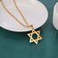 VASSAGO Davidstern Anhänger Halskette Salomon Sechsspitzer Stern Talisman Edelstahl Hexagramm jüdischer Israel Schmuck für Männer