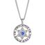UNIFT Davidstern-Halskette für Damen, jüdische mehrlagige Halskette aus Edelstahl, hebräische Inschrift, Hexagramm, blauer Diamant, runder Anhänger, doppellagige Halskette, Schmuckgeschenke, Edelstahl
