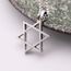 ForFox Vintage Echt 925 Sterling Silber Davidstern Halskette Kette mit Hexagramm Anhänger für Herren Damen 50cm Rolokette