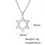 SIPURIS Davidstern Halskette für Männer Kristall Hexagramm Pentagramm Hebräisch Jüdisch Wiccan Israel Symbol Anhänger aus Edelstahl Sechszackiger Stern Amulett Schmuck Geschenke (Star/Sliver)