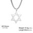 VASSAGO Davidstern-Anhänger Halskette Salomon, sechszackiger Stern, Talisman, Edelstahl, Hexagramm, jüdischer Israel-Schmuck für Herren, Einstellbar, Edelstahl, Kein Edelstein