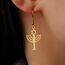 Jüdische religiöse Davidstern-Ohrringe für Frauen und Mädchen, Edelstahl, schick, Retro, Israel, Kerzenständer, Davidstern, Tropfenohrring, Chanukka-Schmuck, Edelstahl