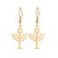 Jüdische religiöse Davidstern-Ohrringe für Frauen und Mädchen, Edelstahl, schick, Retro, Israel, Kerzenständer, Davidstern, Tropfenohrring, Chanukka-Schmuck, Edelstahl