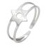 UNIFT Davidstern Jüdischen Hebräischen Ring für Frauen Männer Edelstahl Einfache Hexagramm Mit Hebräischen Chai Segen Offene Ringe Schmuck Chanukka Geschenke, One Size, Edelstahl, Kein Edelstein