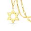 VASSAGO Davidstern-Anhänger Halskette Salomon, sechszackiger Stern, Talisman, Edelstahl, Hexagramm, jüdischer Israel-Schmuck für Herren, Einstellbar, Edelstahl, Kein Edelstein