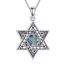 YAFEINI Davidstern Kette 925 Sterling Silber Davidstern Menora Anhänger Halskette Chanukka Schmuck Jüdische Religiöse Geschenk für Frauen Männer Mütter
