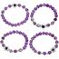 mookaitedecor Davidstern Heilstein Armband für Unisex, 16cm elastisch, Amethyst Hexagramm Edelstein Perlen Charm Stretch Armband