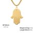 Hamsa Hand der Fatima Halskette für Frauen Hebräischer Segensanhänger Jüdischer Davidstern Halskette Israel Allah Judentum Religiöser Schmuck Islamisches Amulett für Männer (Buchstabenkette gold)