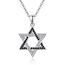 TANGPOET Davidstern Halskette für Frauen Jüdisch Zierliches 925 Sterling Silber Zirkonia CZ Stern Anhänger Davidstern Schmuck für Frauen Mädchen