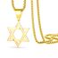 VASSAGO Davidstern-Anhänger Halskette Salomon, sechszackiger Stern, Talisman, Edelstahl, Hexagramm, jüdischer Israel-Schmuck für Herren, Einstellbar, Edelstahl, Kein Edelstein