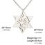 EUEAVAN Jüdisches Gebet Shema Yisrael Halskette für Frauen Zweifarbige Davidstern Halskette Hear O Israel Anhänger Judaica Sh'ma Yisrael Schmuck Hebräisch Kabbalah Segen Geschenk Männer (Silber)