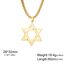 VASSAGO Davidstern-Anhänger Halskette Salomon, sechszackiger Stern, Talisman, Edelstahl, Hexagramm, jüdischer Israel-Schmuck für Herren, Einstellbar, Edelstahl, Kein Edelstein