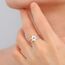 UNIFT Davidstern Jüdischen Hebräischen Ring für Frauen Männer Edelstahl Einfache Hexagramm Mit Hebräischen Chai Segen Offene Ringe Schmuck Chanukka Geschenke, One Size, Edelstahl, Kein Edelstein