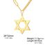 VASSAGO Davidstern-Anhänger Halskette Salomon, sechszackiger Stern, Talisman, Edelstahl, Hexagramm, jüdischer Israel-Schmuck für Herren, Einstellbar, Edelstahl, Kein Edelstein