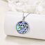 Davidstern Kette Silber 925 Kreuz David Stern Anhänger Halskette Abalone Muschel Religiöser Jüdischer Davidstern Schmuck Geschenk für Herren Damen
