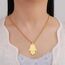 Hamsa Hand der Fatima Halskette für Frauen Hebräischer Segensanhänger Jüdischer Davidstern Halskette Israel Allah Judentum Religiöser Schmuck Islamisches Amulett für Männer (Buchstabenkette gold)