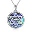 Davidstern Kette Silber 925 Kreuz David Stern Anhänger Halskette Abalone Muschel Religiöser Jüdischer Davidstern Schmuck Geschenk für Herren Damen
