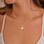 HANLI Kette Silber 925 Damen - Zarte Hülse Anhänger Kette mit für Frauen Mädchen Wasserfeste Hautverträglich Schmuck