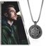JewelryWe Schmuck 3pcs Herren Halskette mit Hexagramm Medaille Anhänger Zodiac Constellation Charm Kette Silber Gold Schwarz