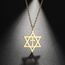 EUEAVAN Davidstern Halskette für Frauen Hexagramm Anhänger Halskette Amulett Symbo Jüdisch Israel Religiös David Schmuck Geschenk Frauen (david kreuz halskette gold)