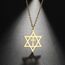 VASSAGO Davidstern-Anhänger, Halskette, Salomon, sechszackiger Stern, Talisman, Edelstahl, Hexagrael, jüdischer Israel, Schmuck für Herren