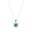 MYSTIC JEWELS By Dalia – Halskette mit Davidstern (Magen David) aus 925er Sterlingsilber mit blauem bösen Blick aus Kristall in der Mitte (klein)