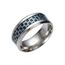 BlackAmazement Wofram Carbon Ring Davidstern Hexagramm Star of David 8mm Silber Gold blau schwarz Damne Herren (Blau, 71 (22.6))