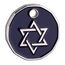 Davidstern Jüdisches Symbol Trolley Token Schlüsselanhänger New Shpe 12 Seiten x 1 Einheit, Schwarz