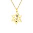 EUEAVAN Davidstern Halskette für Frauen Palästina Halskette Judenstern Land Flagge Karte Anhänger Naher Osten Arabischer Nationalschmuck Judaica Geschenke Männer (gold)