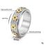 YANGFJcor Drehbarer Davidstern Ring, Herren Vintage Anti Stress Fidget Ring, Israel Religiöses Symbol Jüdischer Stern Schmuck Geschenk,Intermediate Gold,10