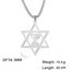 VASSAGO Davidstern-Halskette für Männer und Frauen, Sechs-Punkt-jüdischer Stern-Menora-Anhänger, Halskette, Edelstahl, Hexagramm, jüdischer Israel-Schmuck, Edelstahl